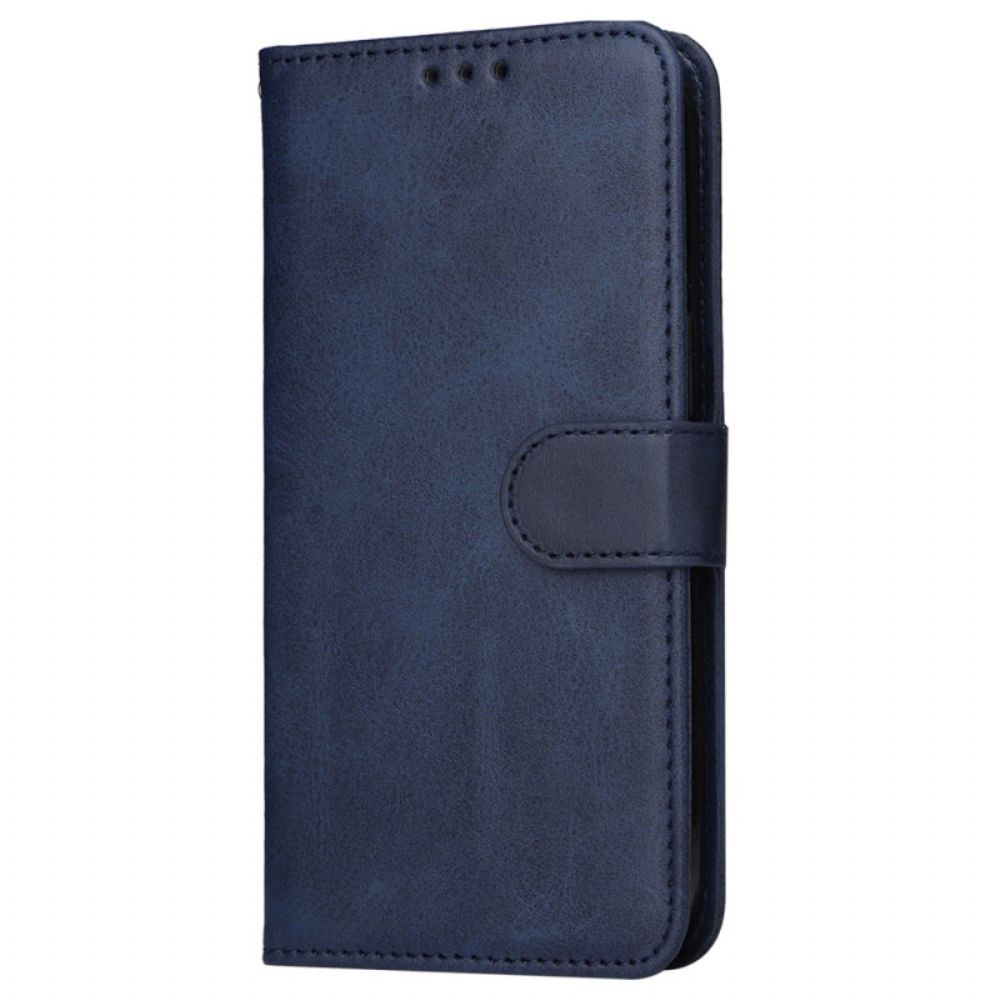 Leren Hoesje Voor Samsung Galaxy S24 5g Ledereffect Met Riem