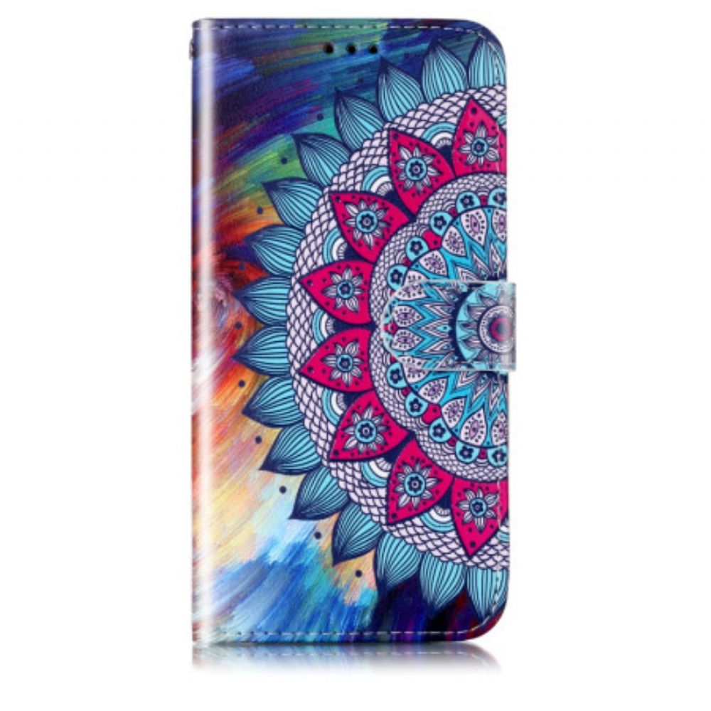 Leren Hoesje Voor Samsung Galaxy S24 5g Mandala-bandpatroon