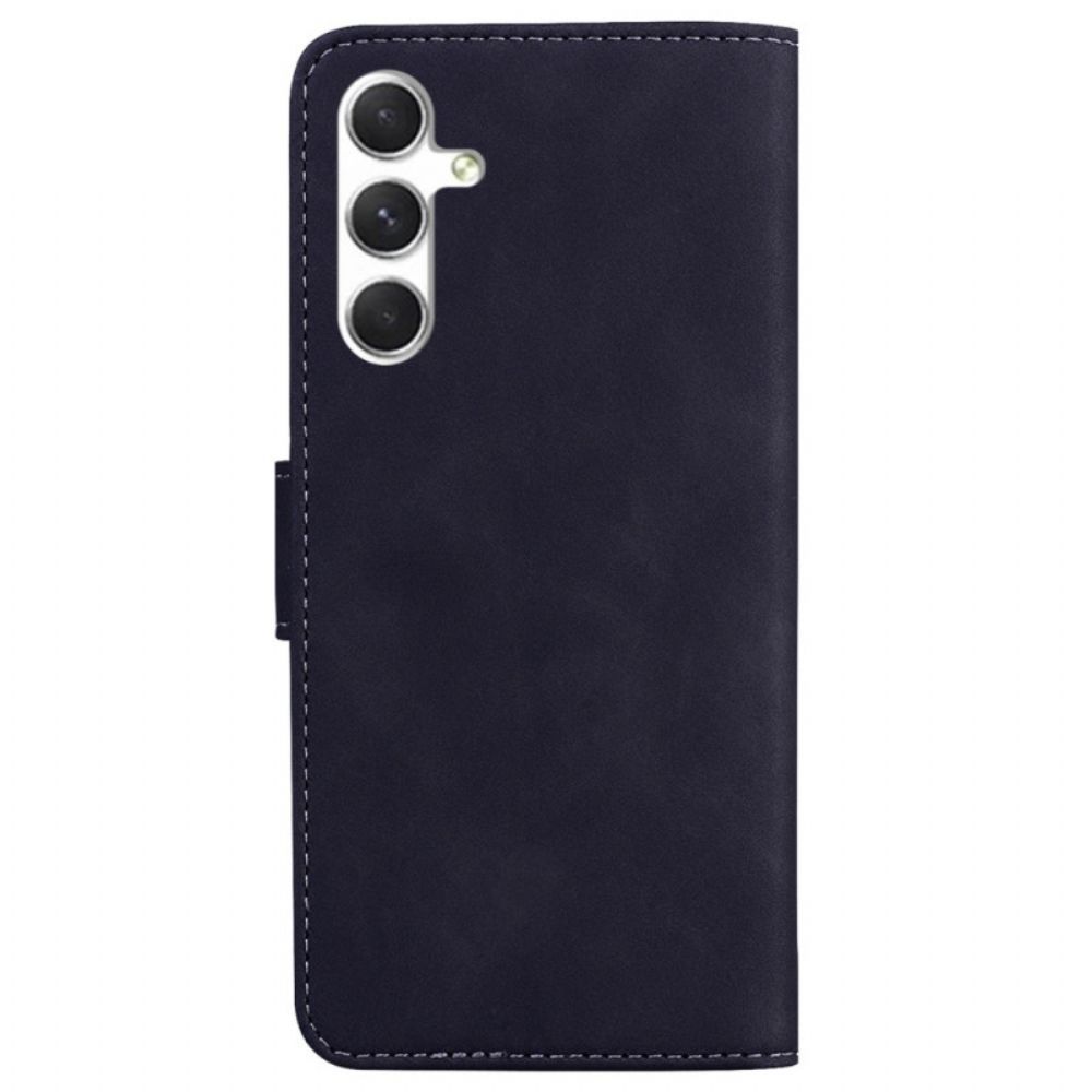 Leren Hoesje Voor Samsung Galaxy S24 5g Vlinder Met Riem