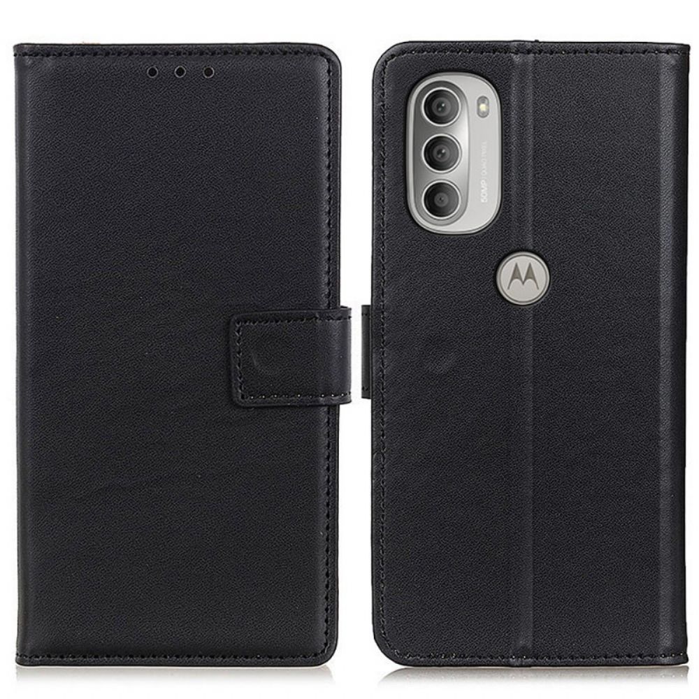 Flip Case voor Moto G51 5G Eenvoudig Kunstleer