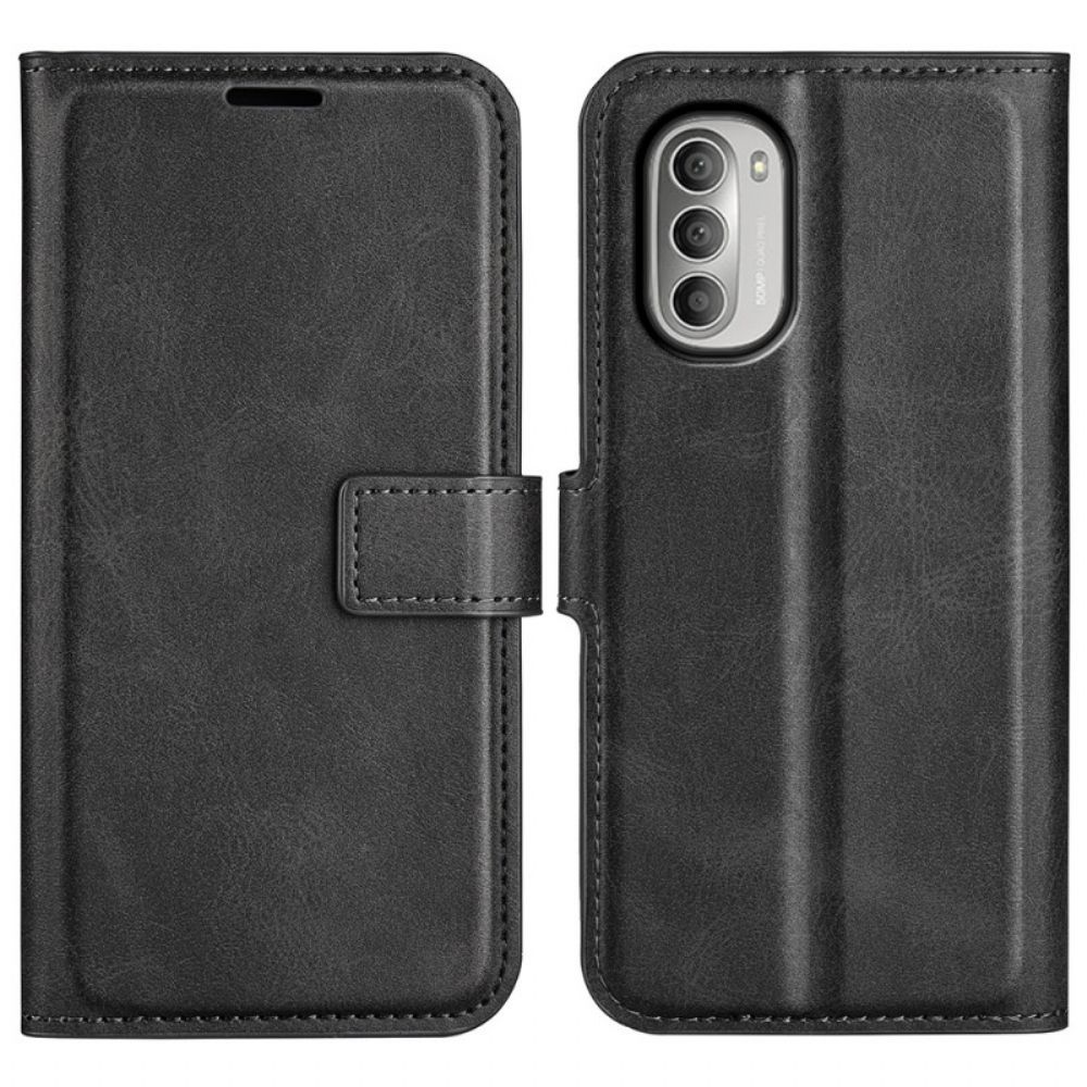 Flip Case voor Moto G51 5G Extreem Slank Leereffect