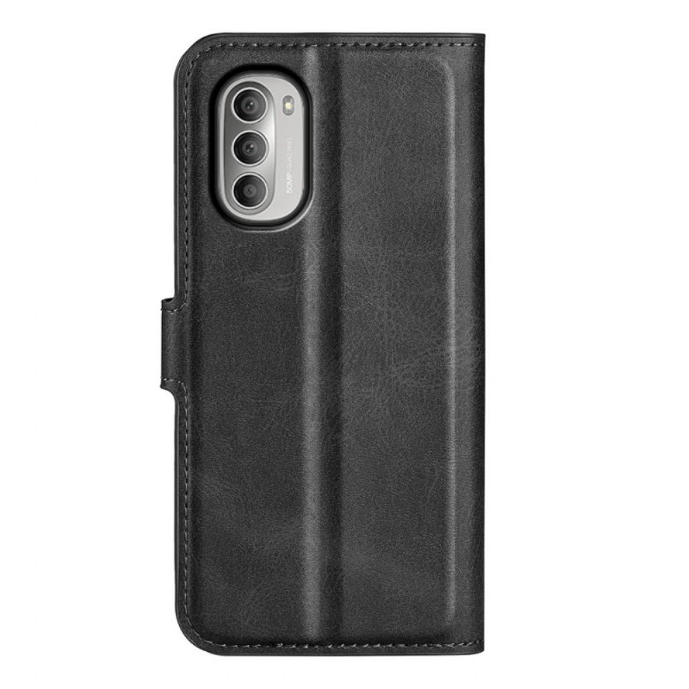 Flip Case voor Moto G51 5G Extreem Slank Leereffect