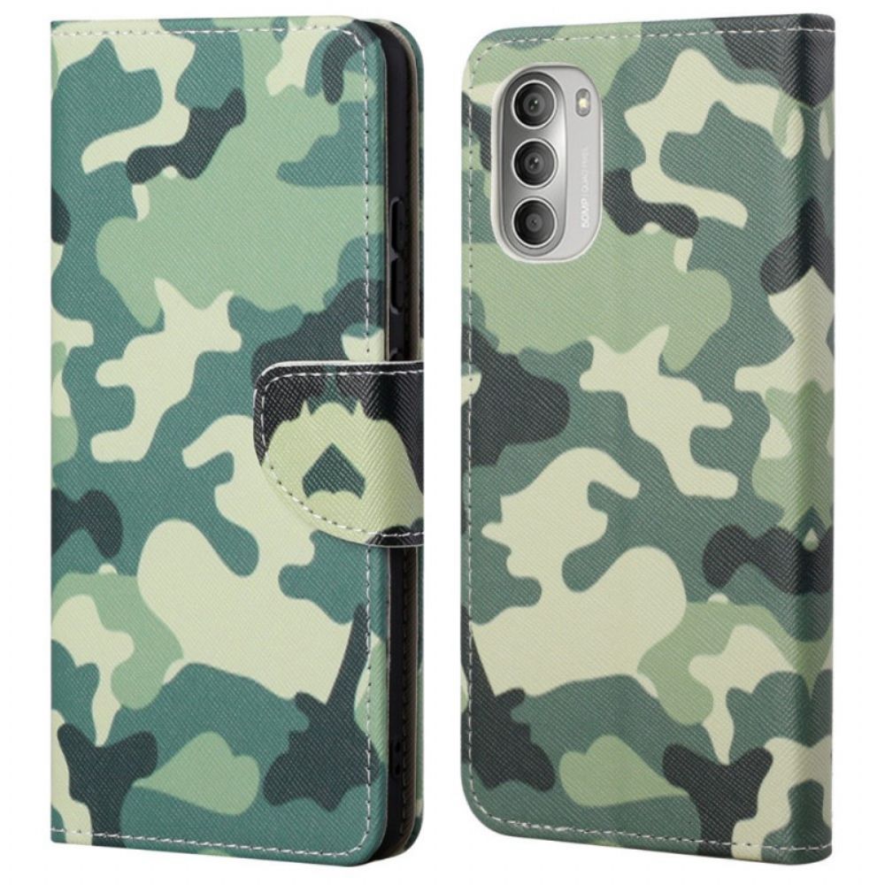 Folio-hoesje voor Moto G51 5G Militaire Camouflage