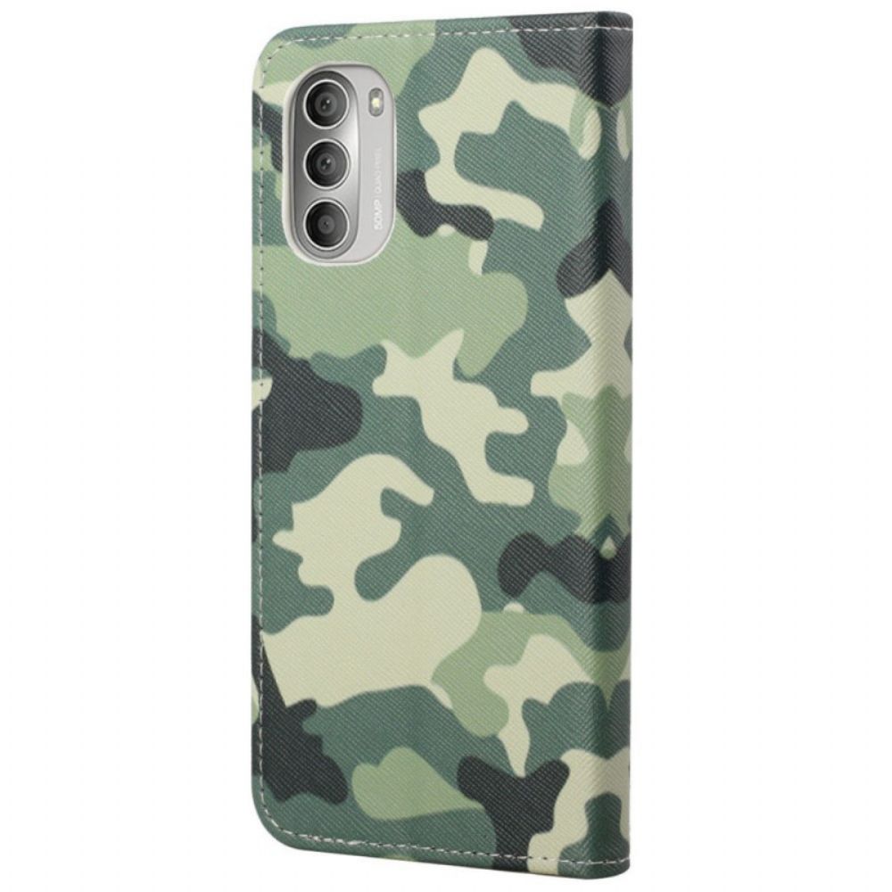 Folio-hoesje voor Moto G51 5G Militaire Camouflage