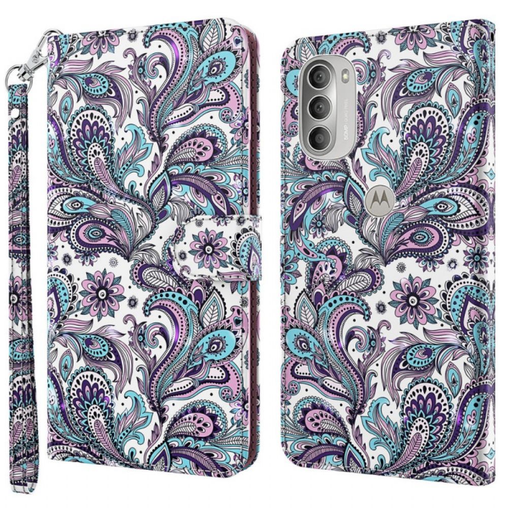 Folio-hoesje voor Moto G51 5G Paisley-patroon