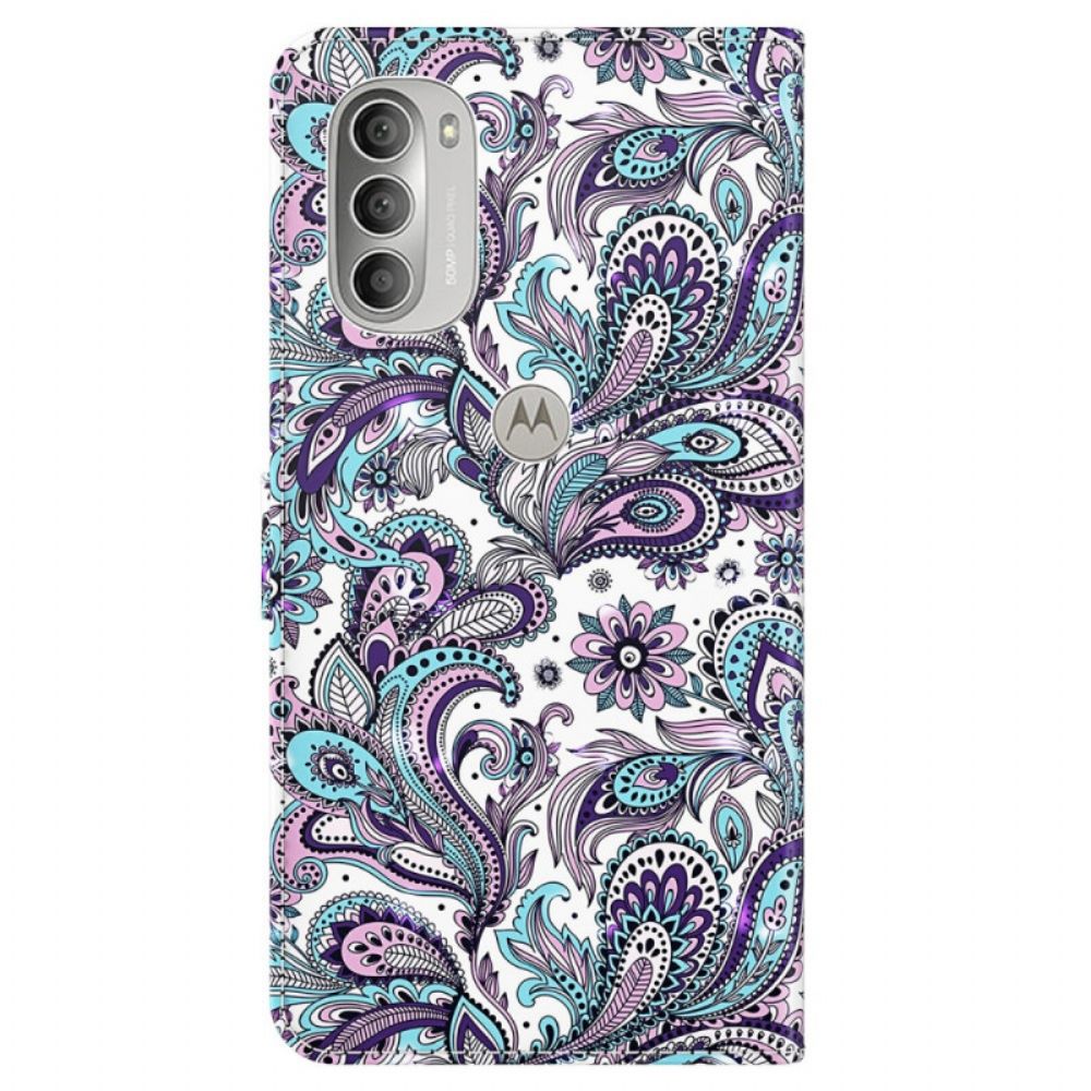 Folio-hoesje voor Moto G51 5G Paisley-patroon