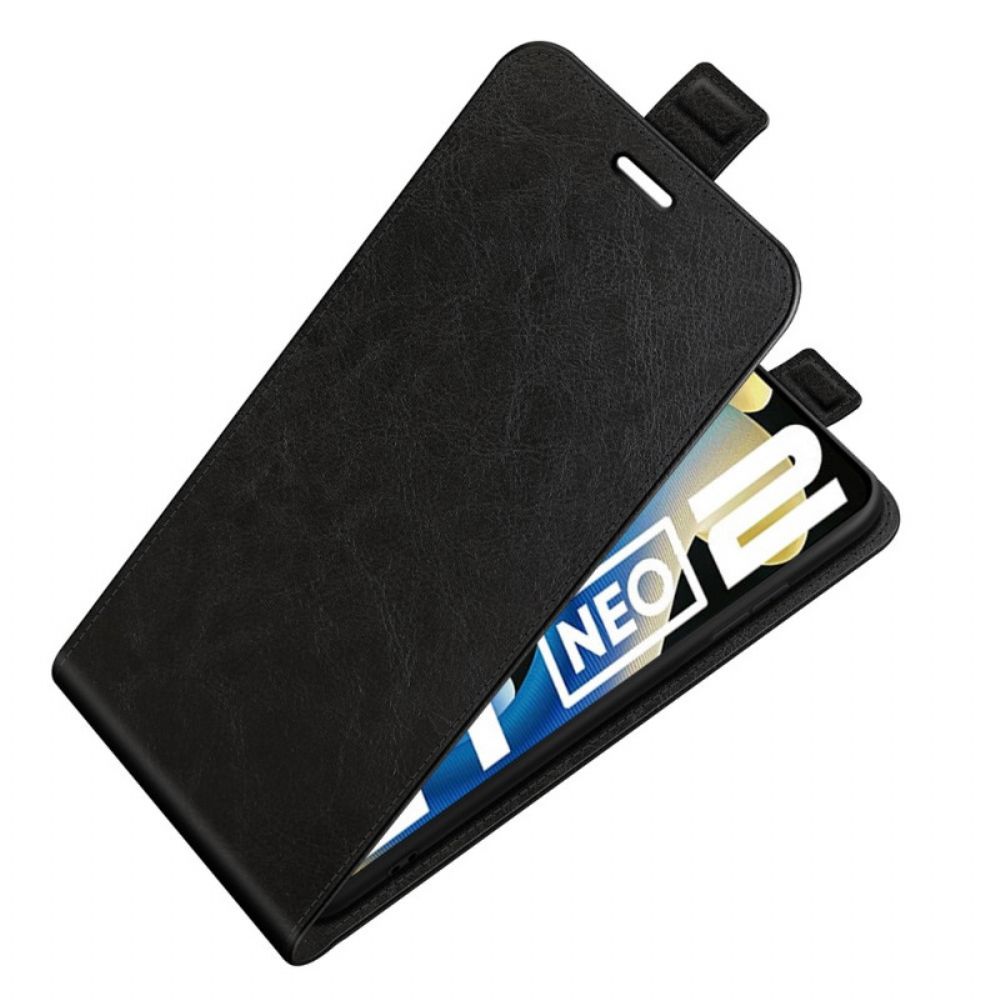 Folio-hoesje voor Realme GT Neo 3T / Neo 2 Flip Case Leren Effect Verticale Klep