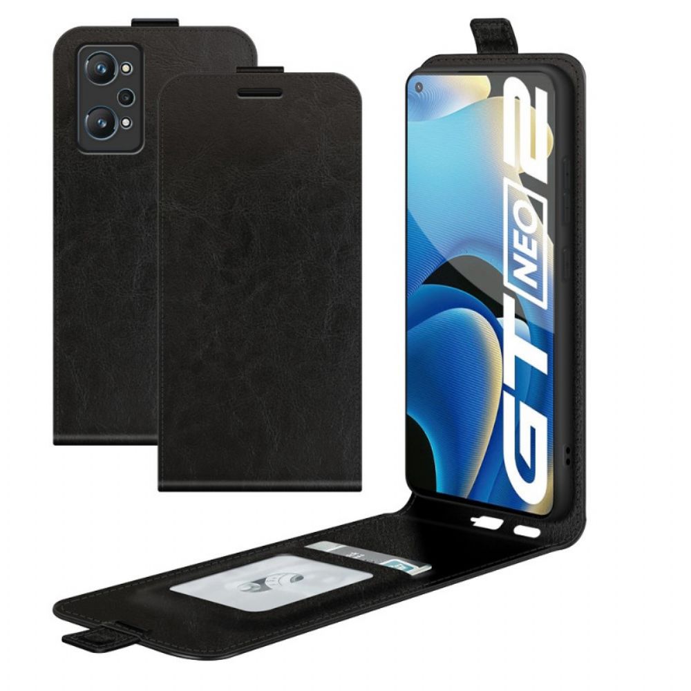 Folio-hoesje voor Realme GT Neo 3T / Neo 2 Flip Case Leren Effect Verticale Klep