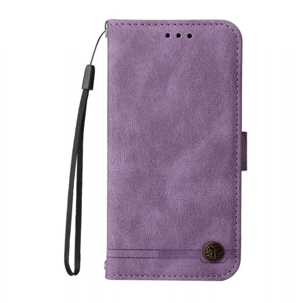 Leren Hoesje voor Realme GT Neo 3T / Neo 2 Faux Lederen Klinknagel En Riem