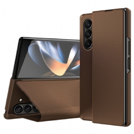 Cover Samsung Galaxy Z Fold 6 Ondersteuning Met Leereffect