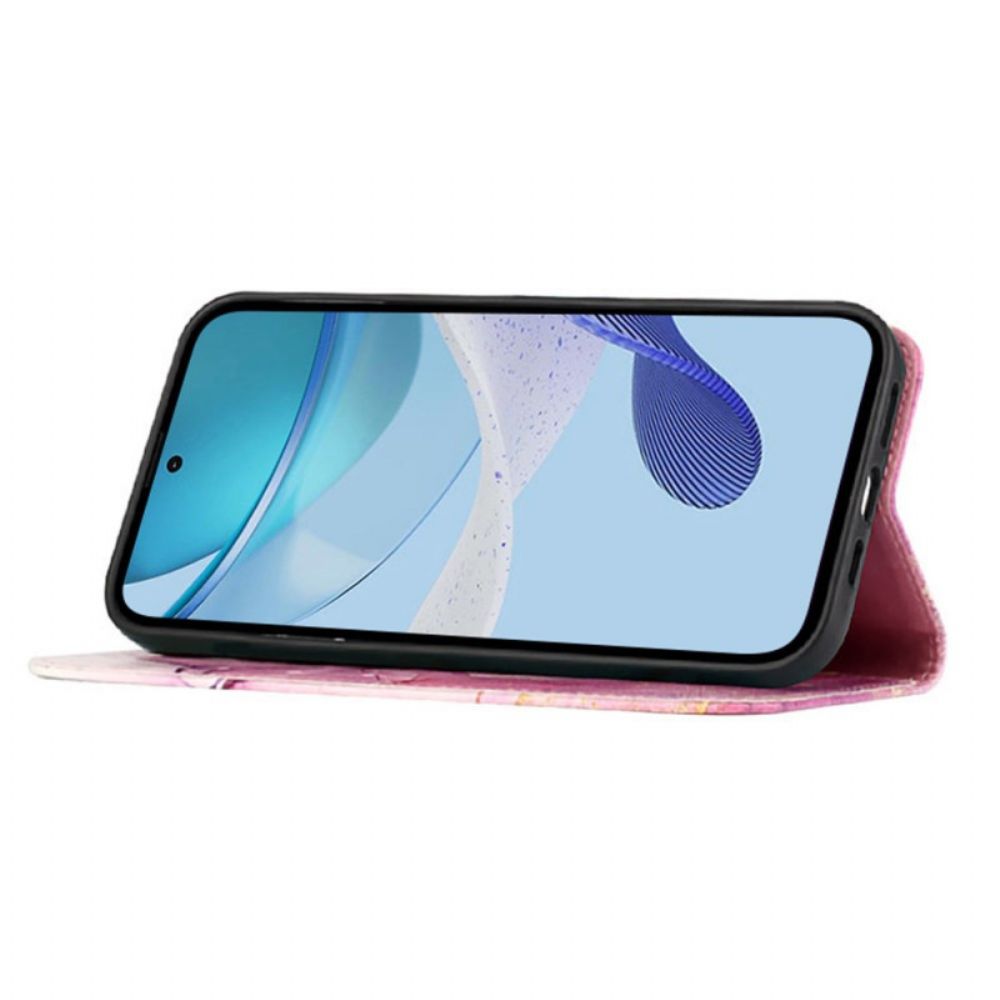 Folio-hoesje Samsung Galaxy Z Fold 6 Telefoonhoesje Marmeren Band