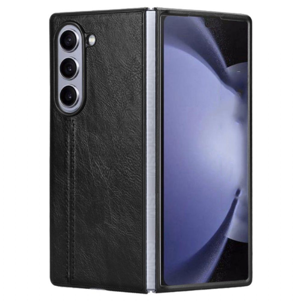 Hoesje Voor Samsung Galaxy Z Fold 6 Imitatieleren Stiksels