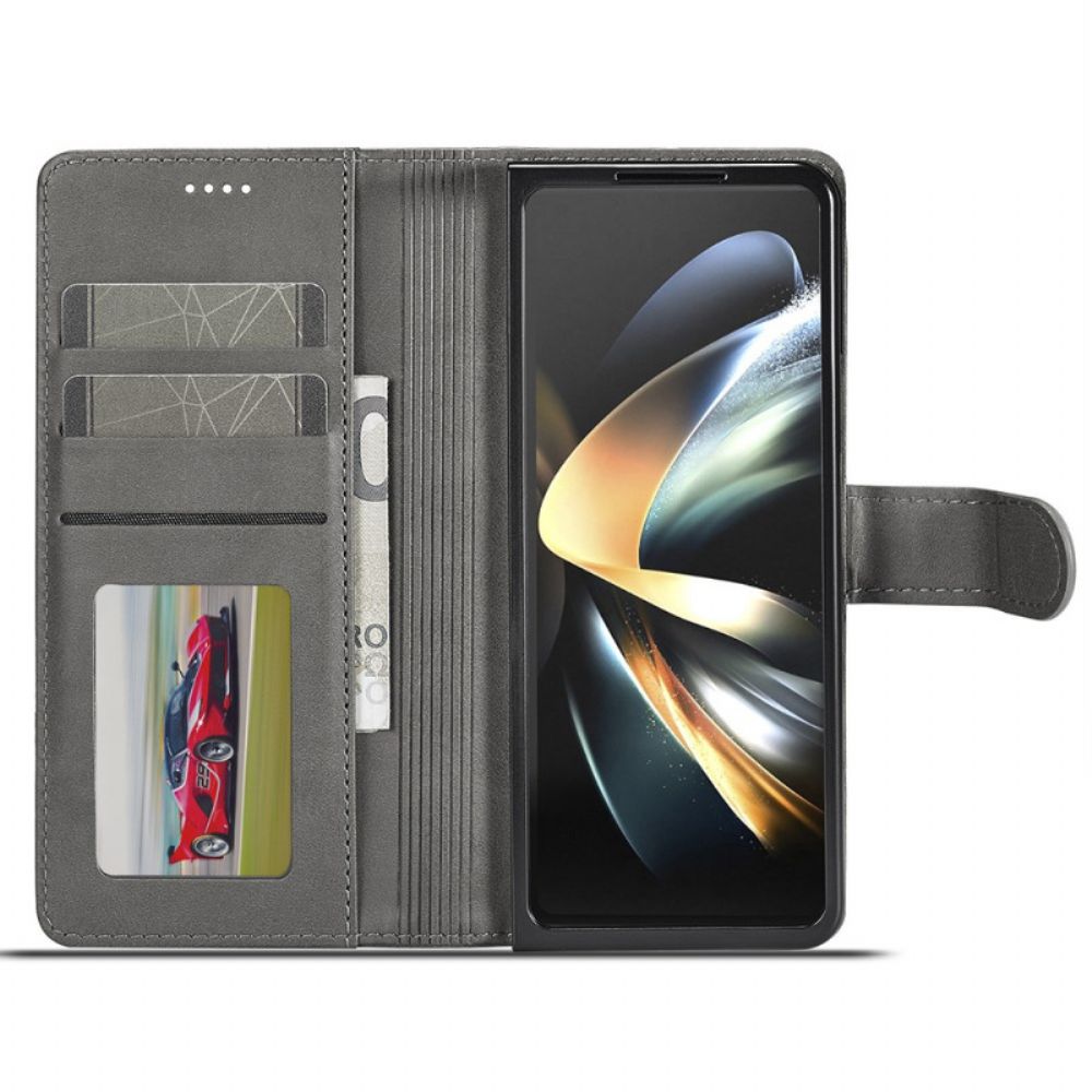 Leren Hoesje Voor Samsung Galaxy Z Fold 6 Imitatieleer Lc.imeeke