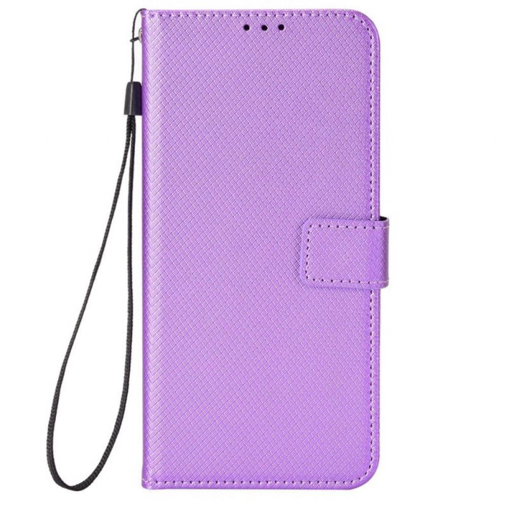 Folio-hoesje voor Xiaomi Redmi Note 12 Pro Met Ketting Stijlvol Imitatieleer Met Bandjes