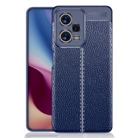 Hoesje voor Xiaomi Redmi Note 12 Pro Dubbellijnig Litchi-leereffect