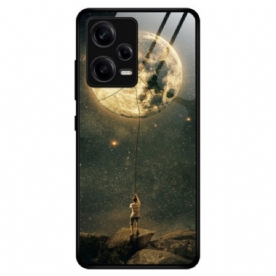 Hoesje voor Xiaomi Redmi Note 12 Pro Moon Man Gehard Glas