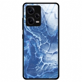 Telefoonhoesje voor Xiaomi Redmi Note 12 Pro Marmeren Kleuren Gehard Glas