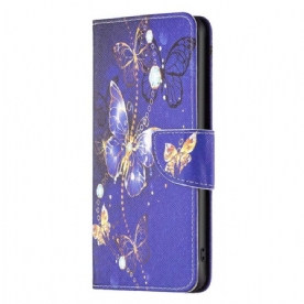 Folio-hoesje voor Samsung Galaxy S23 5G Gouden Vlinders