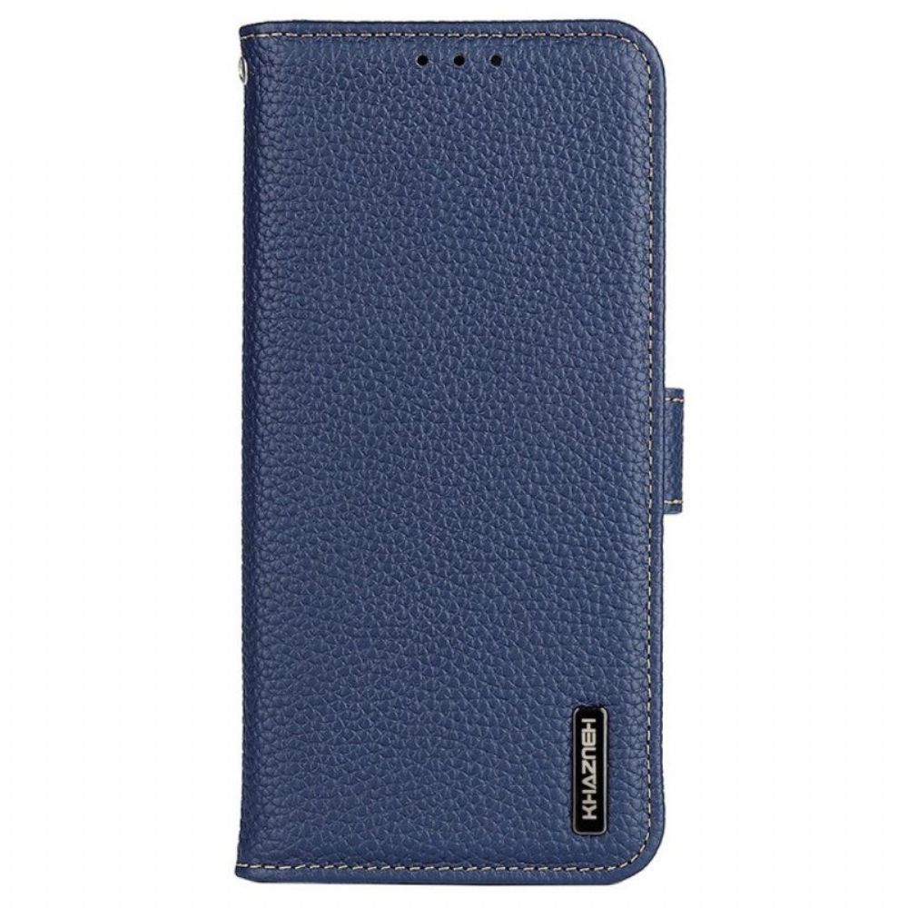 Folio-hoesje voor Samsung Galaxy S23 5G Khazneh Lychee Leer