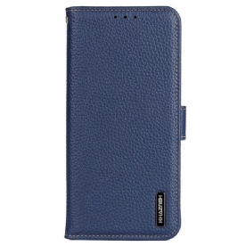 Folio-hoesje voor Samsung Galaxy S23 5G Khazneh Lychee Leer