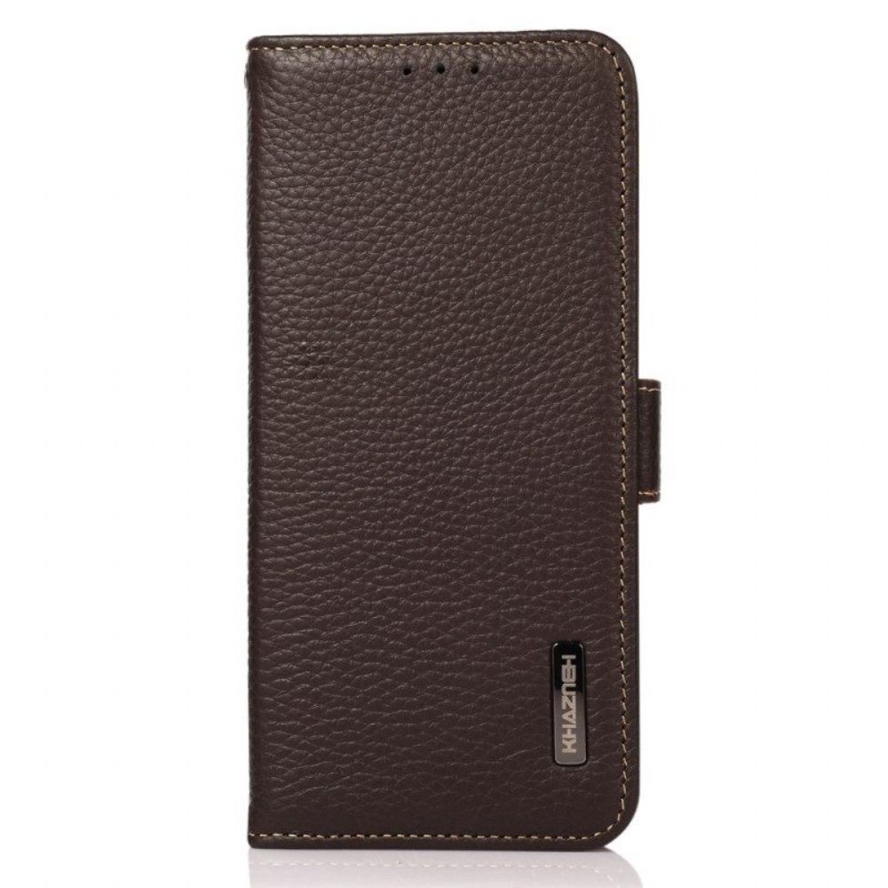 Folio-hoesje voor Samsung Galaxy S23 5G Lychee Leer Khazneh Rfid