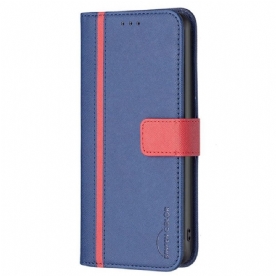 Folio-hoesje voor Samsung Galaxy S23 5G Tweekleurige Binfen-kleur