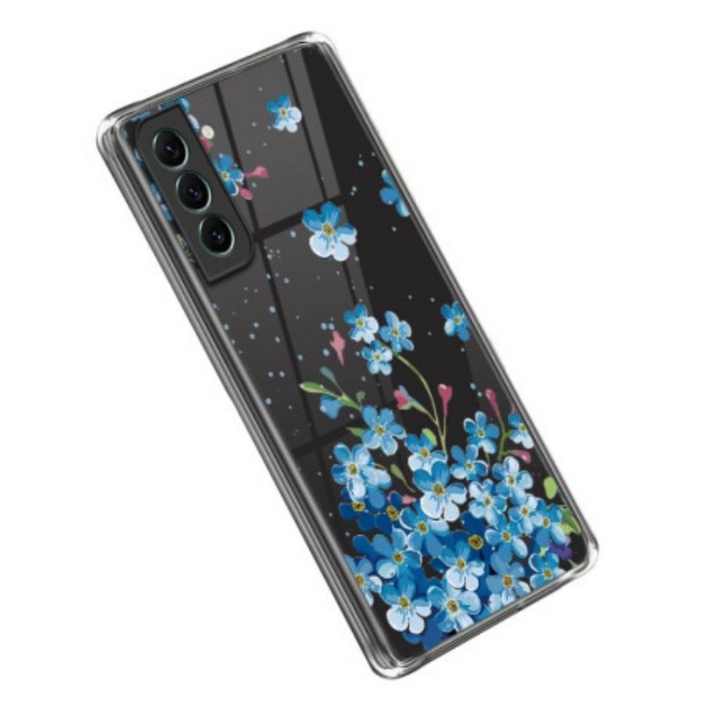 Hoesje voor Samsung Galaxy S23 5G Blauwe Bloemen