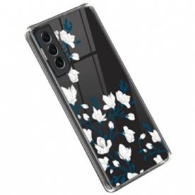 Hoesje voor Samsung Galaxy S23 5G Naadloze Witte Bloemen