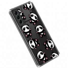 Hoesje voor Samsung Galaxy S23 5G Transparante Kleine Panda's