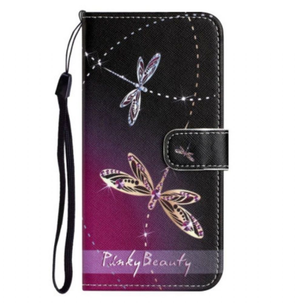 Leren Hoesje voor Samsung Galaxy S23 5G Libellen