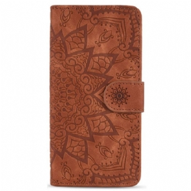 Leren Hoesje voor Samsung Galaxy S23 5G Met Ketting Stijlvolle Strappy Mandala