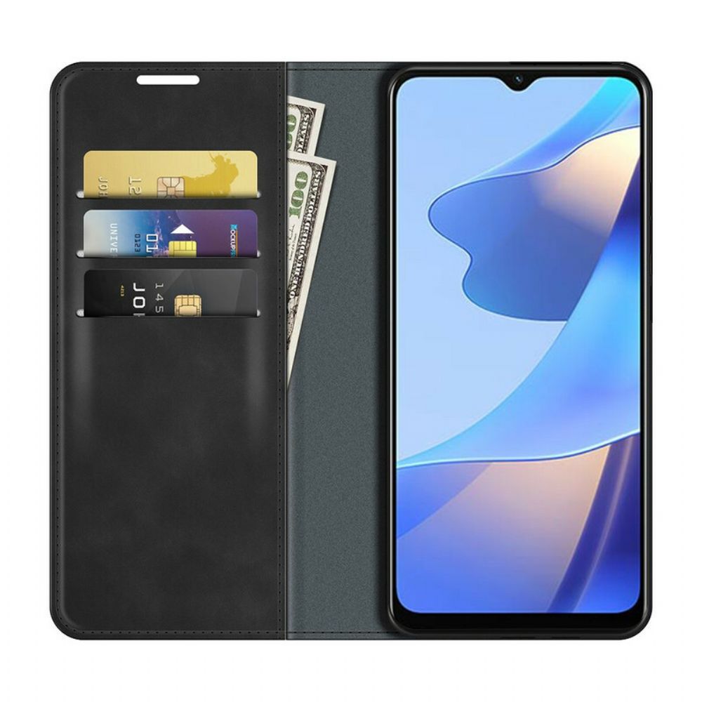 Bescherming Hoesje voor Oppo A16 / A16s Folio-hoesje Skin-touch