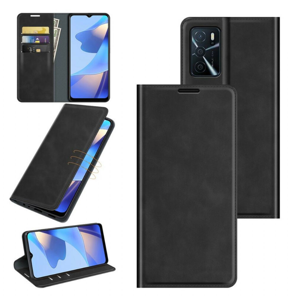 Bescherming Hoesje voor Oppo A16 / A16s Folio-hoesje Skin-touch