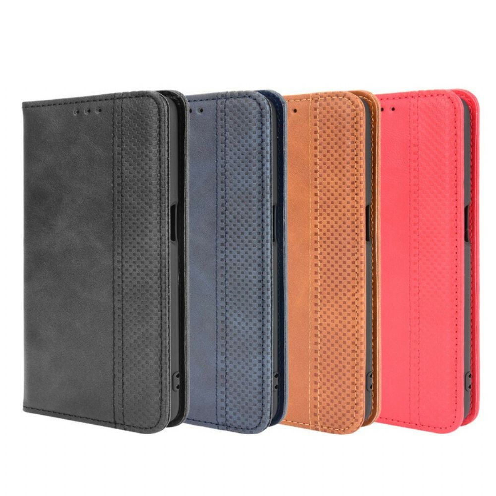 Bescherming Hoesje voor Oppo A16 / A16s Folio-hoesje Vintage Gestileerd Leereffect