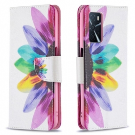 Folio-hoesje voor Oppo A16 / A16s Aquarel Bloem