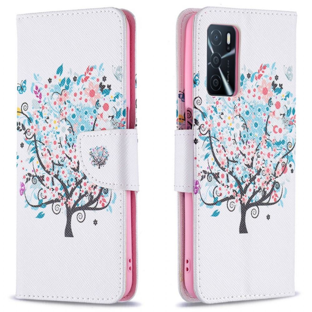 Folio-hoesje voor Oppo A16 / A16s Bloemrijke Boom