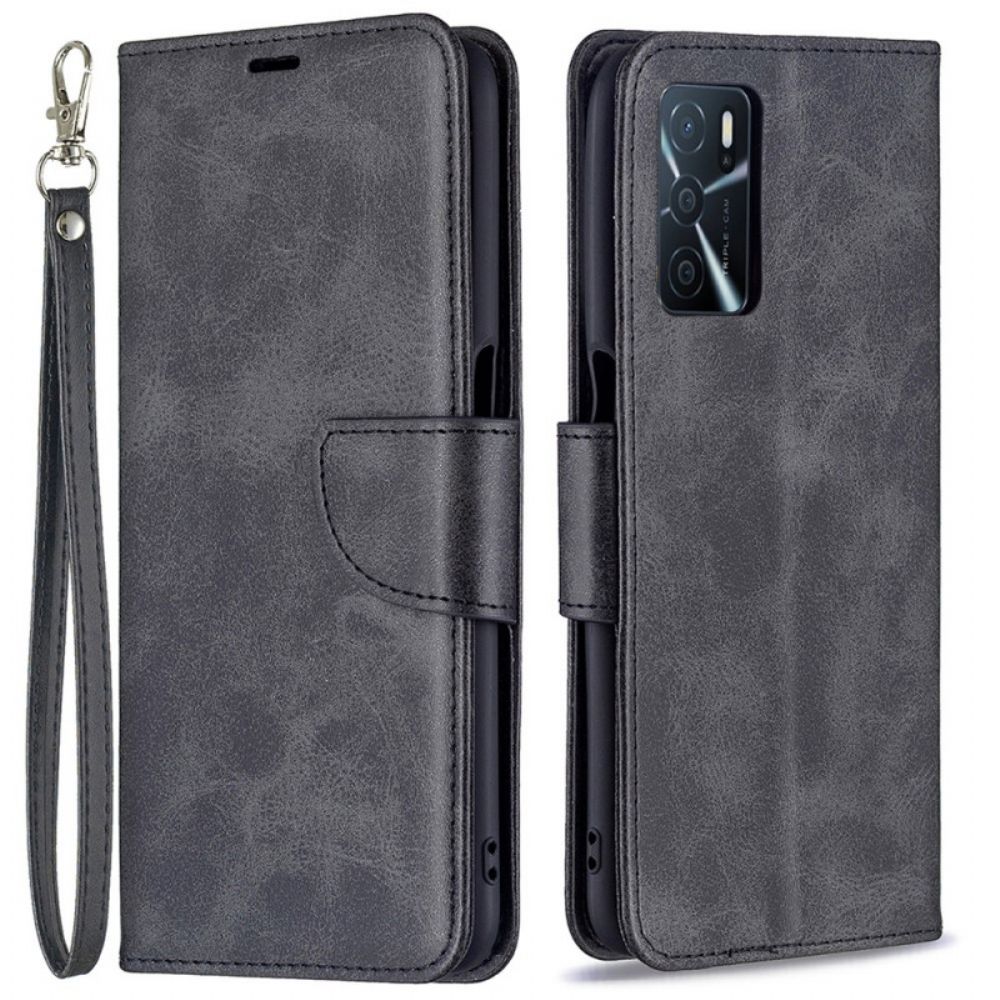 Folio-hoesje voor Oppo A16 / A16s Flip Case Gladde Schuine Klep