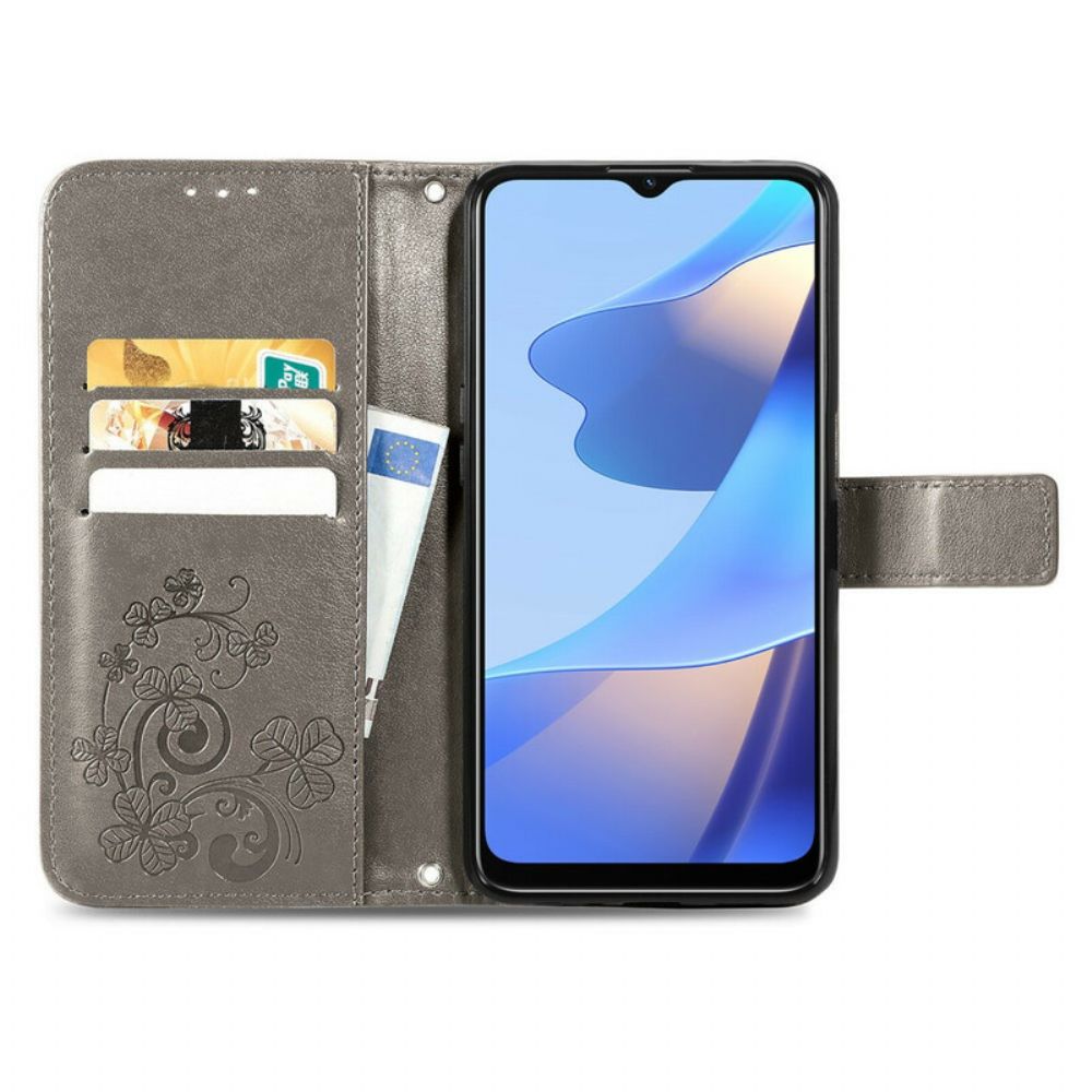 Folio-hoesje voor Oppo A16 / A16s Klavertje Vier