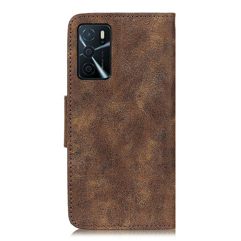 Folio-hoesje voor Oppo A16 / A16s Vintage Splitleer