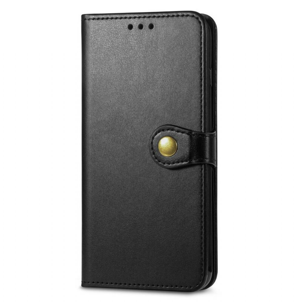 Leren Hoesje voor Oppo A16 / A16s Faux Leder En Vintage Sluiting