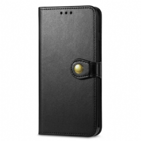 Leren Hoesje voor Oppo A16 / A16s Faux Leder En Vintage Sluiting