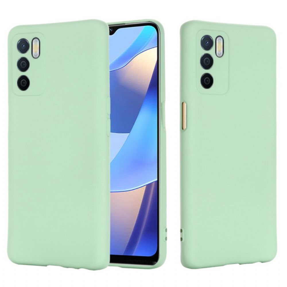 Telefoonhoesje voor Oppo A16 / A16s Vloeibare Siliconen Met Koord