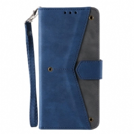 Folio-hoesje voor Samsung Galaxy S23 Ultra 5G Skin-touch-naden