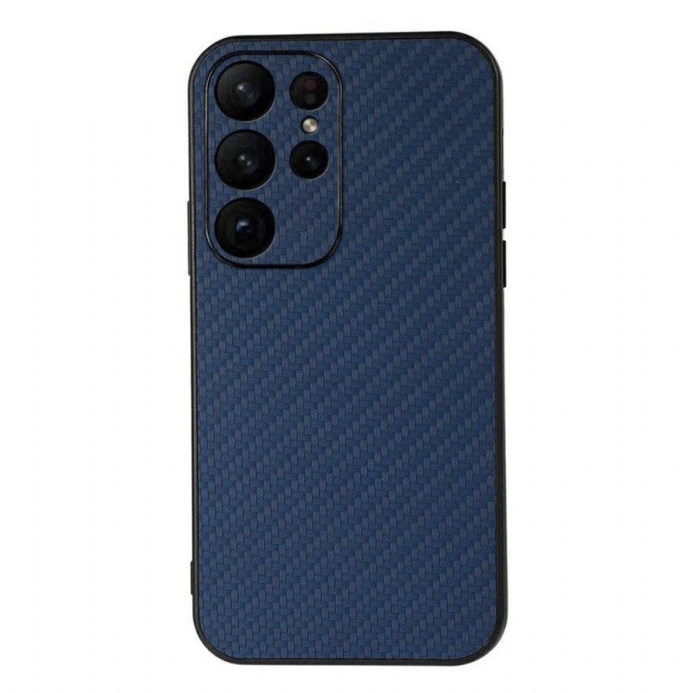 Hoesje voor Samsung Galaxy S23 Ultra 5G Klassieke Koolstofvezel