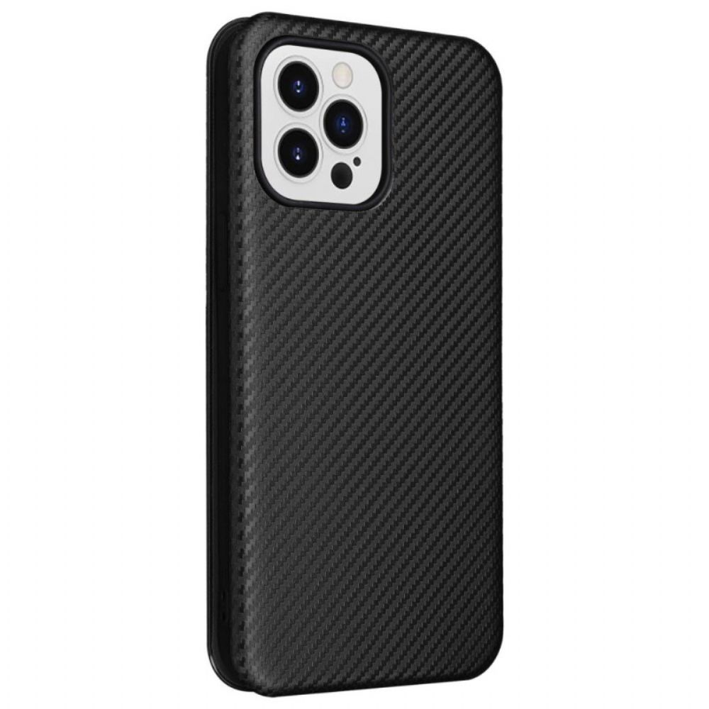 Bescherming Hoesje voor iPhone 14 Pro Max Folio-hoesje Koolstofvezel