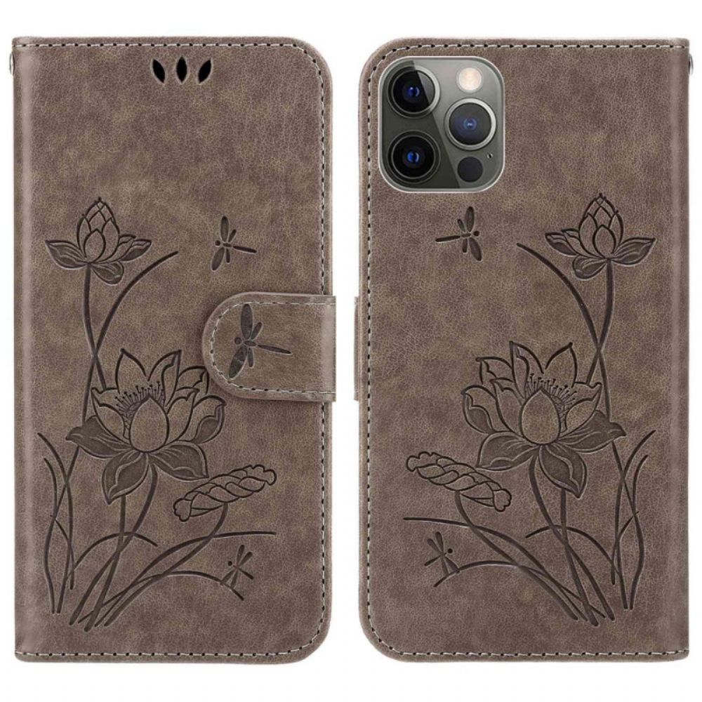 Folio-hoesje voor iPhone 14 Pro Max Vintage Groentestijl