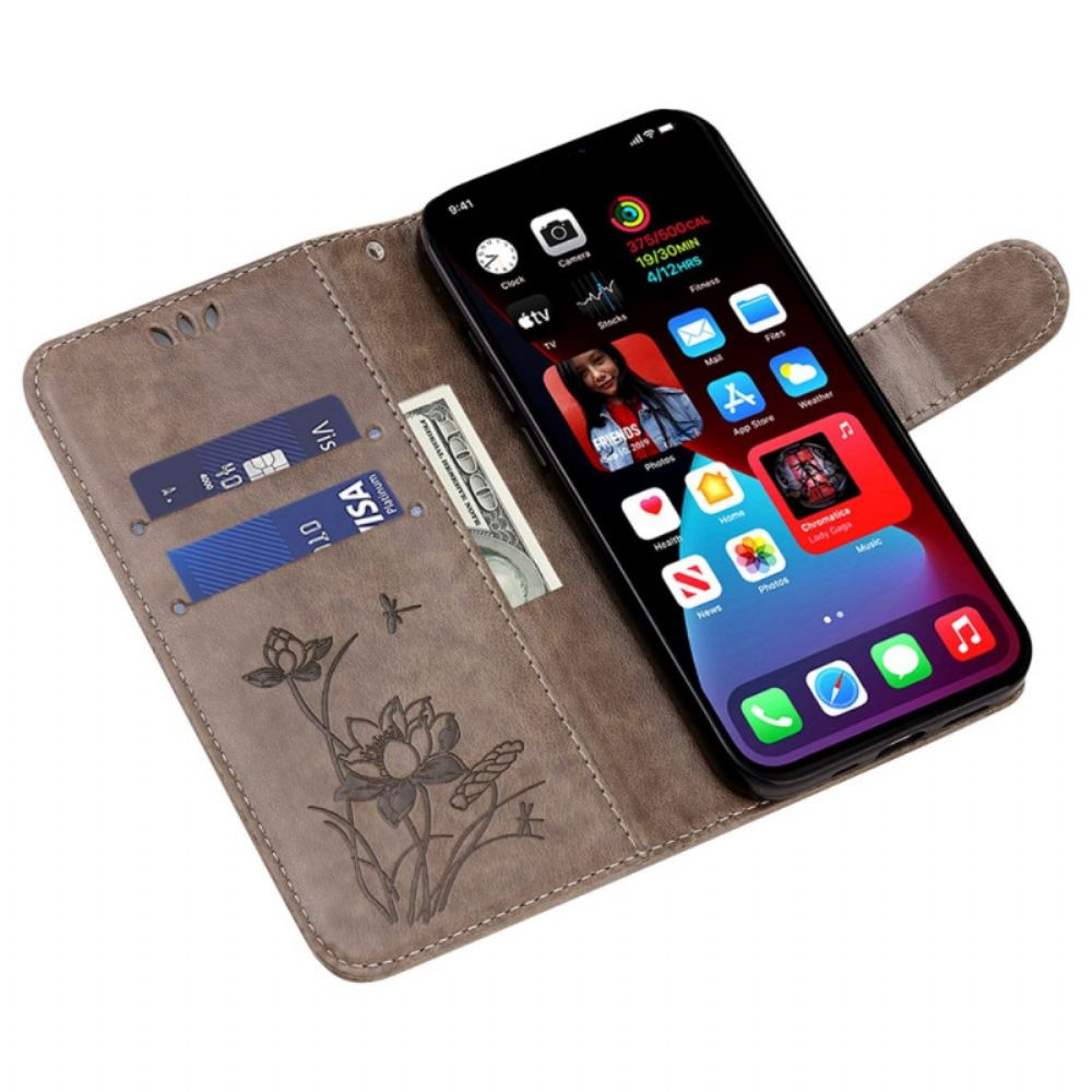 Folio-hoesje voor iPhone 14 Pro Max Vintage Groentestijl