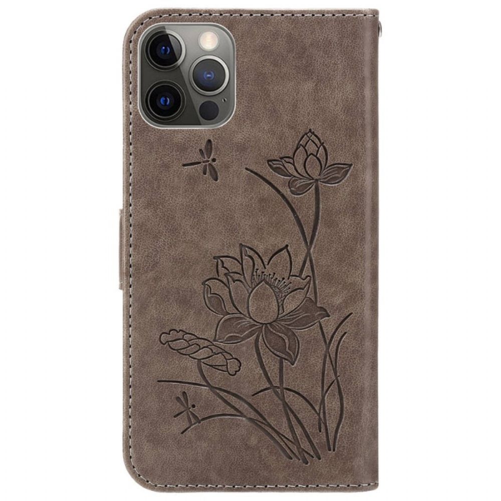 Folio-hoesje voor iPhone 14 Pro Max Vintage Groentestijl