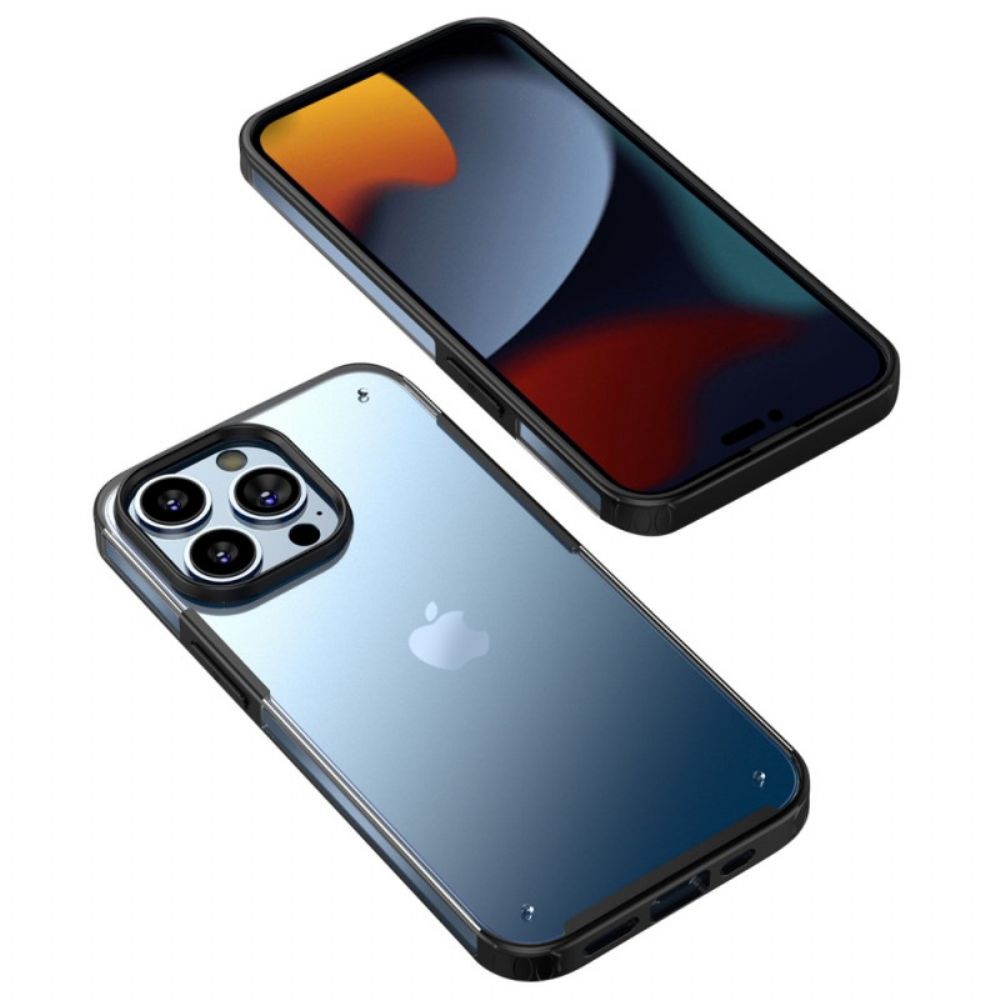 Hoesje voor iPhone 14 Pro Max Doorschijnende Siliconen Randen