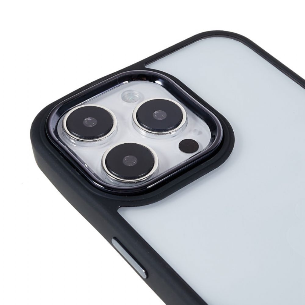 Hoesje voor iPhone 14 Pro Max Transparante Gekleurde Randen